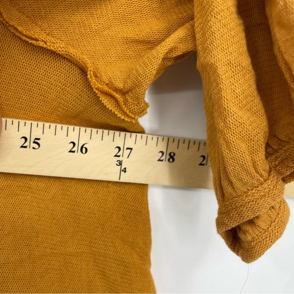 Free People Mae Boho Embroidered lace V-Neck Top, Size XS Orange - Picture 8 of 10